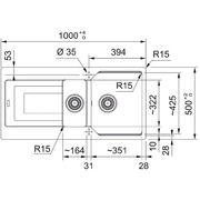 FRANKE Logica Line ISX 651 чаша слева